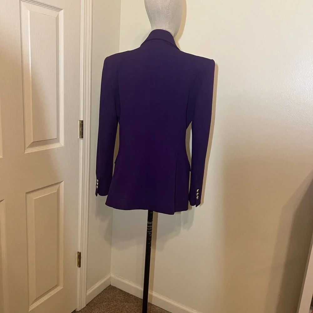 Zara Purple Double-Breasted Women's Blazer Size L NWT - Picture 3 of 6